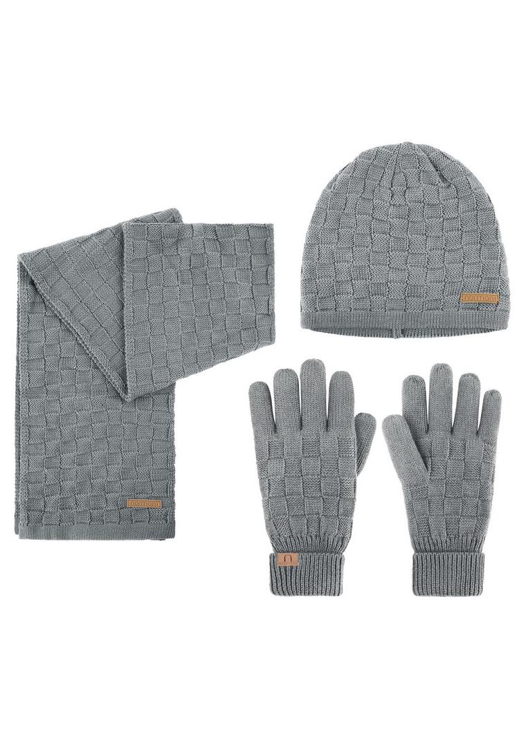 normani normani Yuma Set M&uuml;tze, Schal und Handschuhe - Grau - 0 | SportScheck