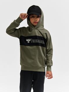 Rückansicht von hummel hmlATLAS HOODIE Hoodie Kinder DUSTY OLIVE