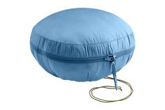 Rückansicht von Nordisk Bjarni scout Kunstfaserschlafsack Aegan Blue