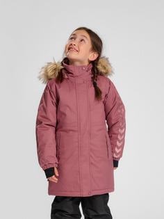 Rückansicht von hummel hmlLEAF TEX COAT Trainingsjacke Kinder ROSE BROWN