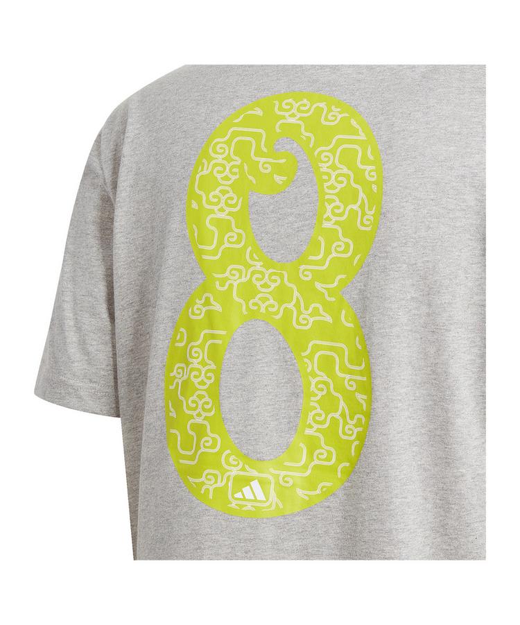 adidas adidas Athletics Lucky 8 Graphic T-Shirt Funktionsshirt Herren - grau - 2 | SportScheck