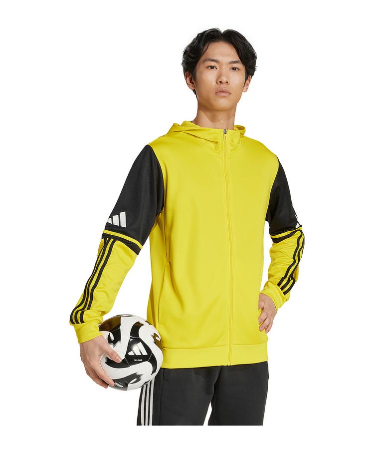 adidas adidas Squadra 25 Kapuzenjacke Funktionssweatshirt Herren - gelbschwarzweiss - 0 | SportScheck