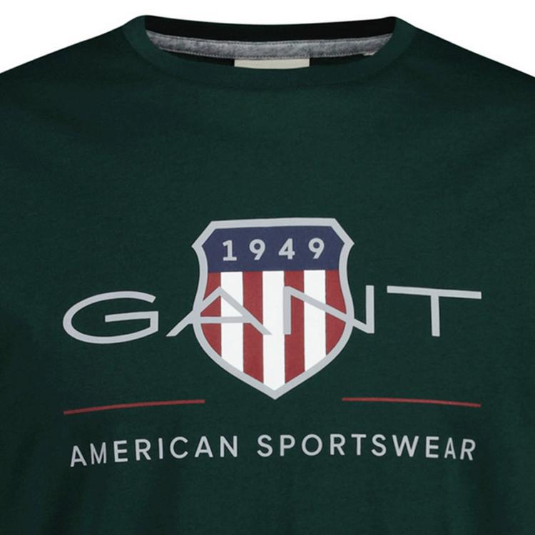 GANT GANT T-Shirt T-Shirt Herren - Gr&uuml;n (Tartan Green) - 0 | SportScheck