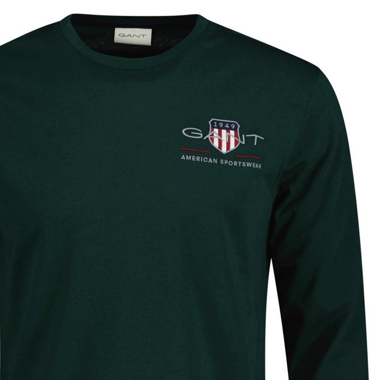 GANT GANT Longsleeve T-Shirt Herren - Gr&uuml;n (Tartan Green) - 0 | SportScheck