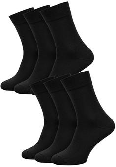 Black Snake 6 Pack Socken Bambus Viskose Freizeitsocken Schwarz