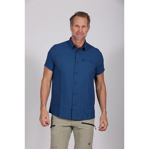 Rückansicht von Maul Sport Lechnerkopf II Outdoorhemd Herren Blau3031
