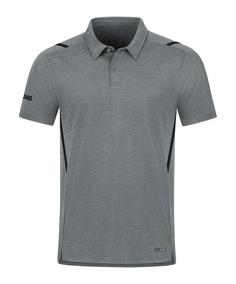 JAKO Challenge Polo Poloshirt Herren grauschwarz