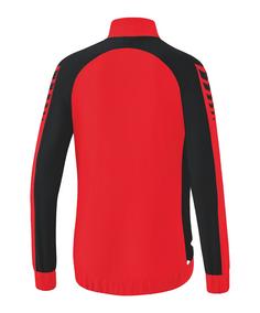 Rückansicht von Erima Six Wings Präsentationsjacke Damen Trainingsjacke Damen rotschwarz