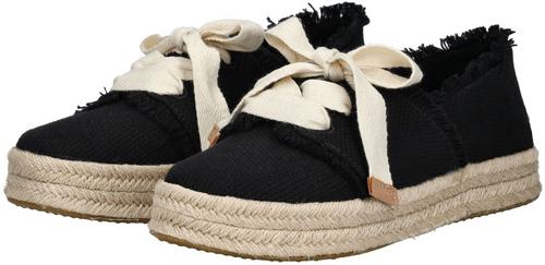 Rückansicht von Toms Halbschuhe Espandrillos Damen Schwarz/Beige