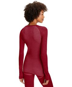 Rückansicht von Falke Wool-Tech Light Langarmshirt Damen red (8644)