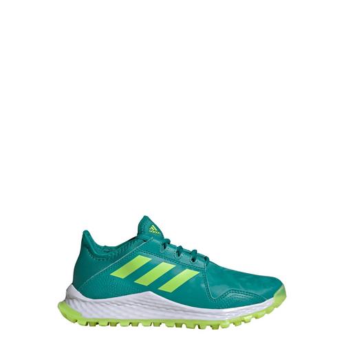 Rückansicht von adidas Hockey Youngstar Schuh Sneaker Kinder Pure Teal / Lucid Lemon / Core Black