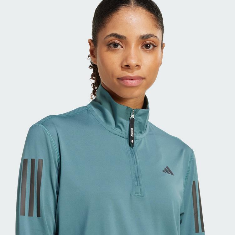adidas adidas Own the Run Half-Zip Oberteil Funktionssweatshirt Damen - Preloved Teal - 0 | SportScheck