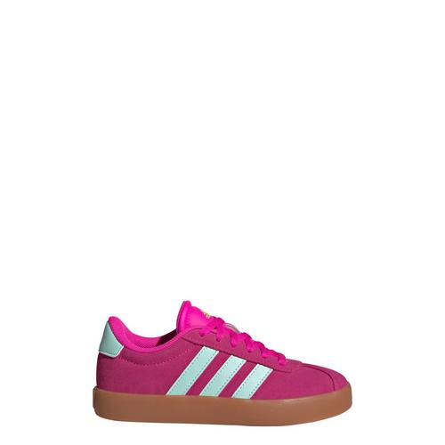 Rückansicht von adidas VL Court 3.0 Kids Schuh Sneaker Kinder Shock Pink / Semi Flash Aqua / Lucid Lemon