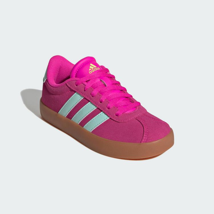 adidas adidas VL Court&nbsp;3.0 Schuh Sneaker Kinder - Shock Pink / Semi Flash Aqua / Lucid Lemon - 3 | SportScheck