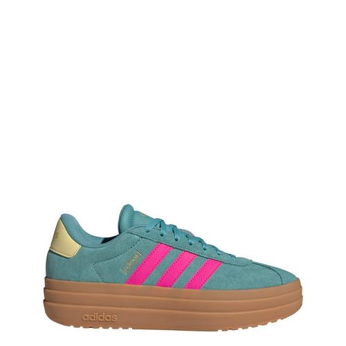 Rückansicht von adidas VL Court Bold Schuh Sneaker Damen Powder Teal / Shock Pink / Powder Yellow