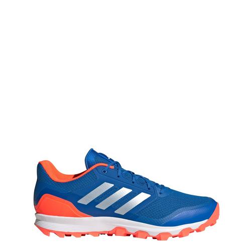 Rückansicht von adidas Flexcloud 2.1 Field Hockeyschuh Sneaker Bright Royal / Zero Metalic / Team Solar Orange