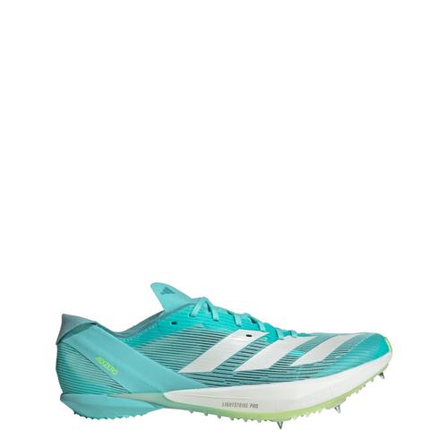 Rückansicht von adidas Adizero Ambition Spike-Schuh Laufschuhe Flash Aqua / Zero Metalic / Lucid Lemon
