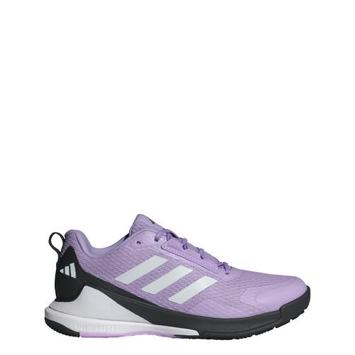 Rückansicht von adidas Novaflight 2 Indoor Schuh Hallenschuhe Damen Powder Plum / Zero Metalic / Core Black