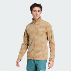 Rückansicht von adidas Terrex Multi Printed Fleecejacke Fleecejacke Herren Cardboard / Blanch Cargo