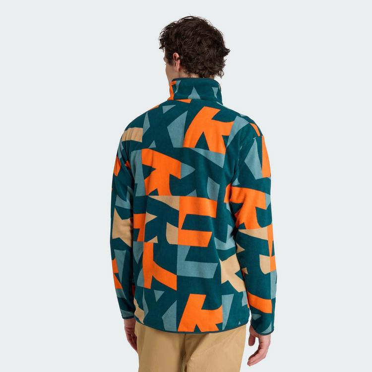 adidas adidas Terrex Multi Printed Fleecejacke Fleecejacke Herren - Aurora Ivy / Semi Impact Orange - 1 | SportScheck