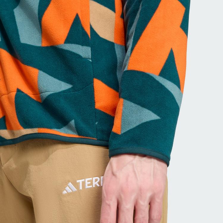 adidas adidas Terrex Multi Printed Fleecejacke Fleecejacke Herren - Aurora Ivy / Semi Impact Orange - 1 | SportScheck