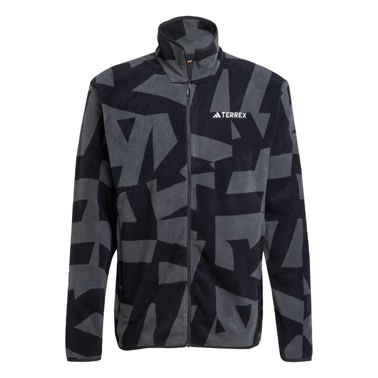 adidas adidas Terrex Multi Printed Fleecejacke Fleecejacke Herren - Black / Carbon - 0 | SportScheck