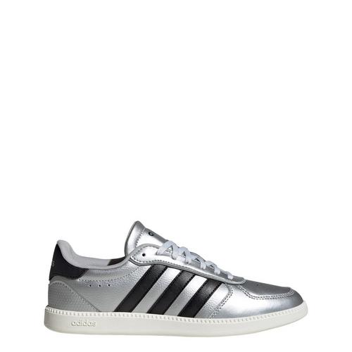 Rückansicht von adidas Breaknet Sleek Schuh Sneaker Damen Matte Silver / Core Black / Off White