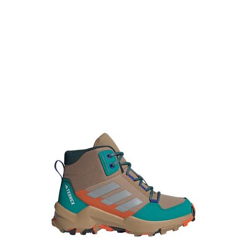 Rückansicht von adidas Terrex Ax4r Mid Wanderschuh Winterschuhe Kinder Cardboard / Matte Silver / Pure Teal