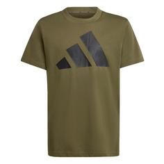 adidas Essentials Kids T-Shirt Funktionsshirt Kinder Olive Strata / Black