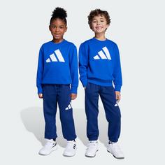 Rückansicht von adidas Essentials Kids Jogginganzug Trainingsanzug Kinder Royal Blue / White