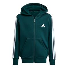 adidas Essentials Kids Kapuzenjacke Hoodie Kinder Aurora Ivy / White
