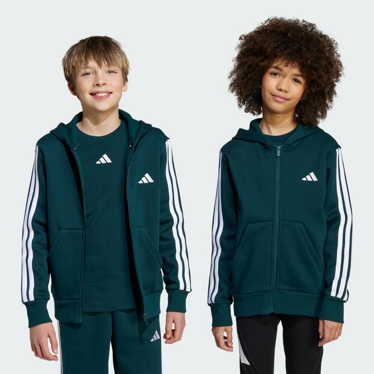 adidas adidas Essentials Kids Kapuzenjacke Hoodie Kinder - Aurora Ivy / White - 0 | SportScheck