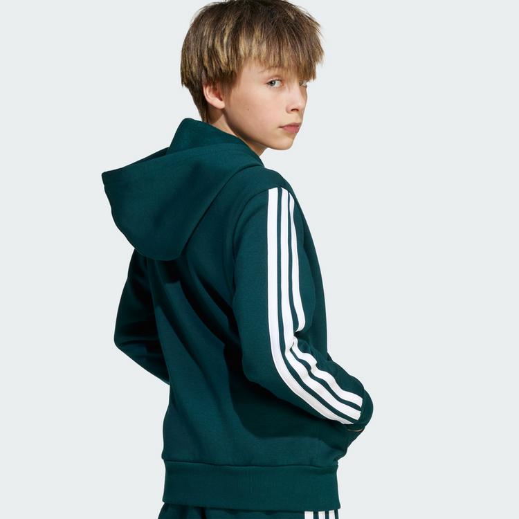 adidas adidas Essentials Kids Kapuzenjacke Hoodie Kinder - Aurora Ivy / White - 0 | SportScheck