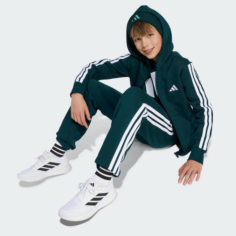 adidas adidas Essentials Kids Kapuzenjacke Hoodie Kinder - Aurora Ivy / White - 1 | SportScheck