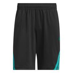 adidas Legends 3-Streifen Basketball Shorts Basketball-Shorts Herren Black / Pure Teal