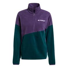 adidas TERREX Multi Climawarm Fleece Oberteil Fleecepullover Damen Aurora Plum / Aurora Ivy / Semi Flash Aqua