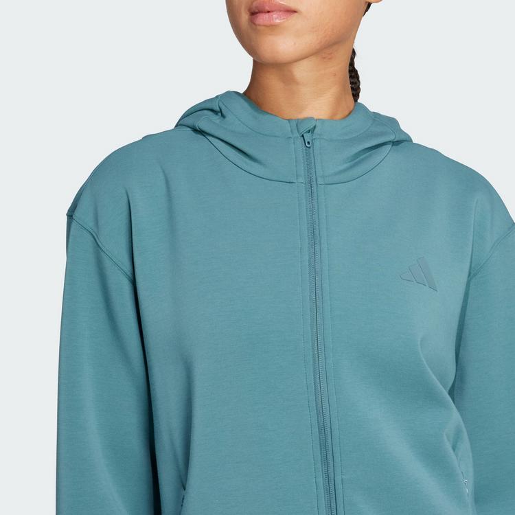 adidas adidas Designed 4 Training Kapuzenjacke Hoodie Damen - Preloved Teal - 0 | SportScheck