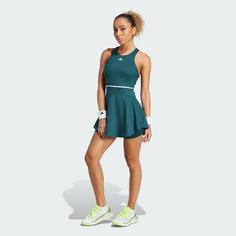 Rückansicht von adidas Tennis Climacool Y-Kleid Tenniskleid Damen Aurora Ivy
