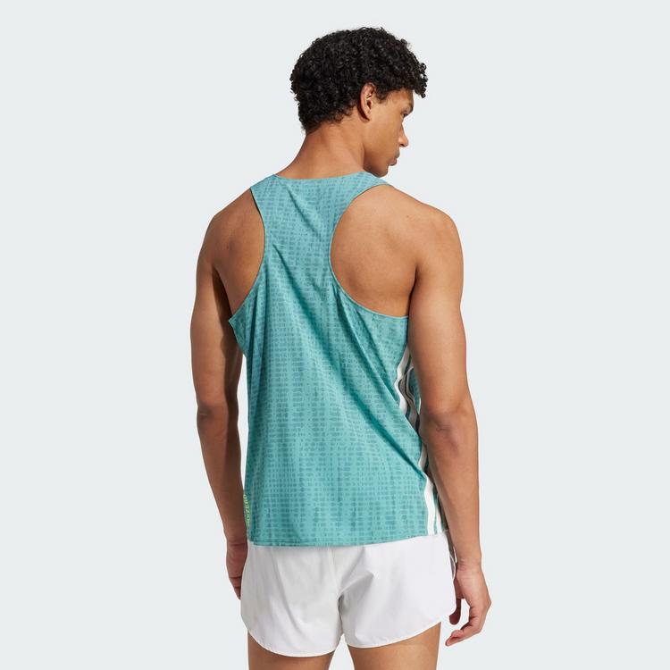adidas adidas Adizero Running Singlet Funktionstank Herren - Powder Teal / Preloved Teal - 1 | SportScheck