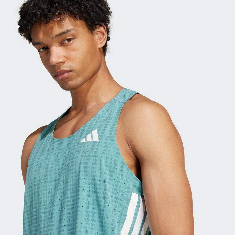 adidas adidas Adizero Running Singlet Funktionstank Herren - Powder Teal / Preloved Teal - 0 | SportScheck