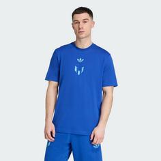 Rückansicht von adidas Messi T-Shirt T-Shirt Herren Royal Blue
