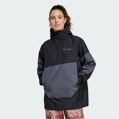 Rückansicht von adidas Terrex Xploric 2.5L Climaproof Anorak Daunenjacke Damen Black / Carbon
