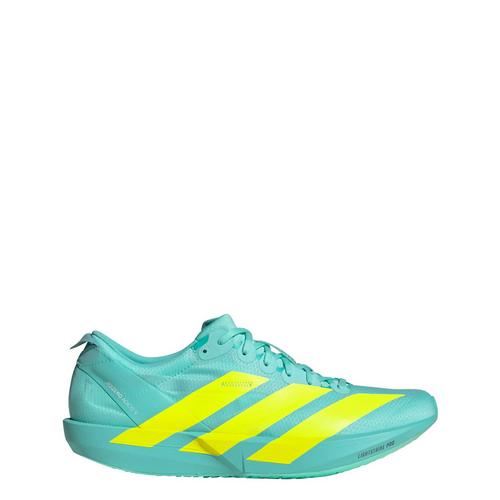 Rückansicht von adidas Adizero Adios 9 Laufschuh Laufschuhe Flash Aqua / Lucid Lemon / Zero Metalic