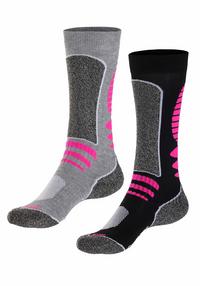 LASCANA Active Skisocken Socken Damen - schwarz - grau