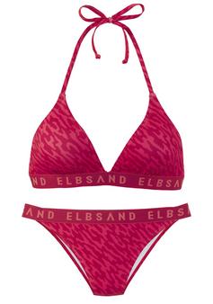ELBSAND Triangel-Bikini Bikini Set Damen hummer bedruckt