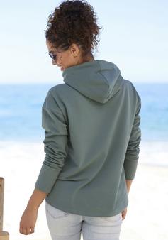 Rückansicht von ELBSAND Kapuzensweatshirt Hoodie Damen petrol