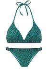 ELBSAND Triangel-Bikini Bikini Set Damen - petrol bedruckt