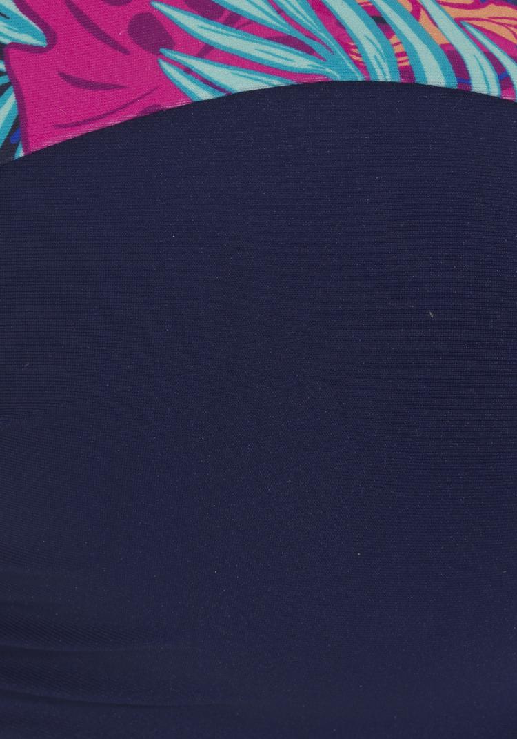 Lascana Lascana B&uuml;gel-Bandeau-Bikini-Top Bikini Oberteil Damen - navy-pink bedruckt - 0 | SportScheck