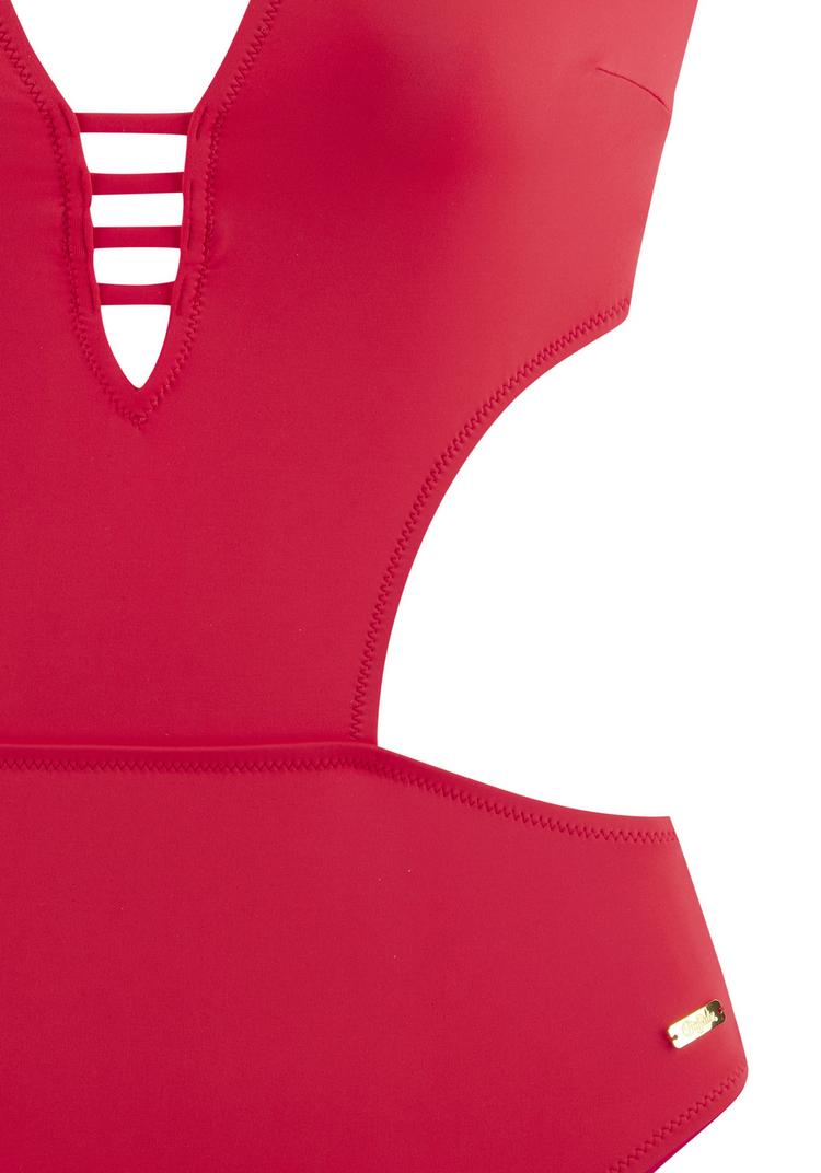 Buffalo Buffalo Badeanzug Badeanzug Damen - neon rot - 1 | SportScheck