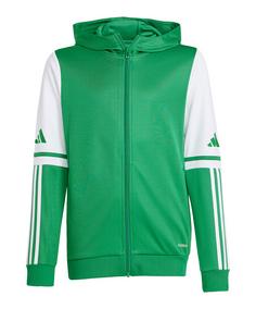 adidas Squadra 25 Kapuzenjacke Kids Funktionssweatshirt Kinder gruenweiss